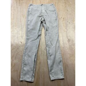 Nic + Zoe 5 Pocket Mid Rise Denim Straight Leg Ankle 2 Acorn BeigePull‎ On Jeans